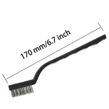 6pc set Small Wire Brushes Cleaning Brushes For Mechanical Part Derusting Remove Paint Accessories 17cmx1cm Stainless Steel Wire